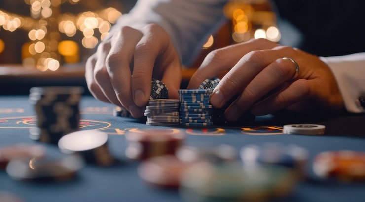 Tampilan utama b11 Keno bernuansa biru